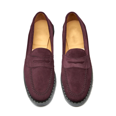 Ga Marone Suede Penny Loafer