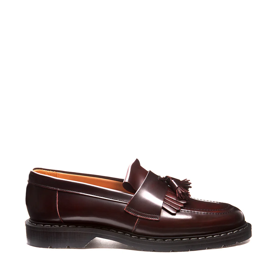 G Burgundy Rub Off Tassel Loafer