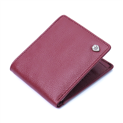 Men'S Classic Leather Wallet Burgundy